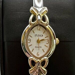 STUDIO Silver tone Cuff Watch